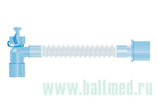 Переходник гибкий 22F + 15F/22М гладкий с эласт. заглушкой - 038-61-324