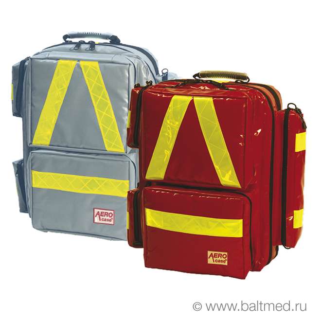 Рюкзак AEROcase® для экстренной помощи, 7 футляров, большой, красный (карманы 2+1+2) - HT 03-EPLC